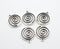 Silver Wave Spiral Charms, silver charms, antique silver, mixed metal, 19mm x 17mm, hole 1.5mm, sold as 5 pieces.